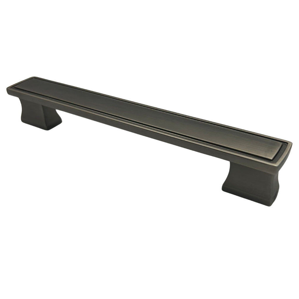 Mâner pentru mobilă, negru antichizat, model disponibil în dimensiuni 96–192 mm