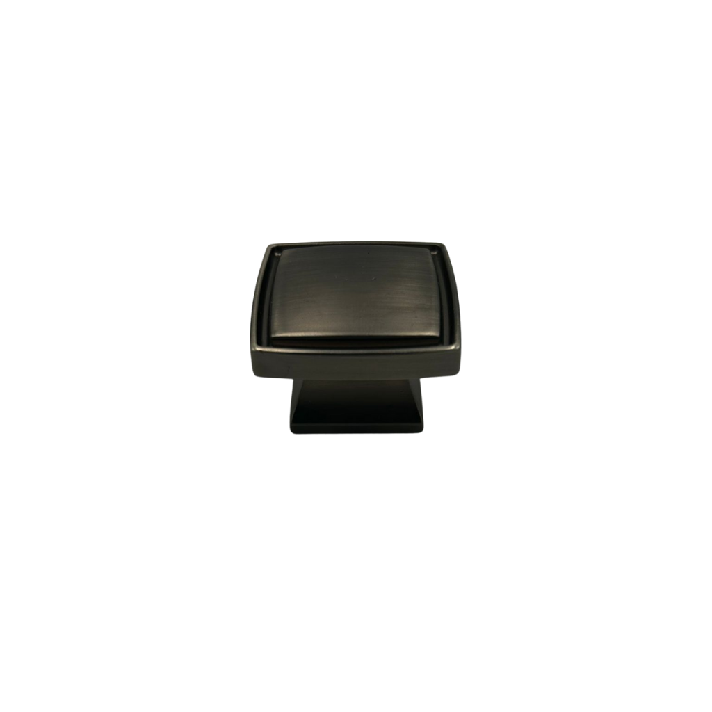 Buton de mobilă negru, cu design antichizat, ideal pentru sertare sau uși mici